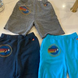 3 Aviator Nation boys sweat shorts with pockets